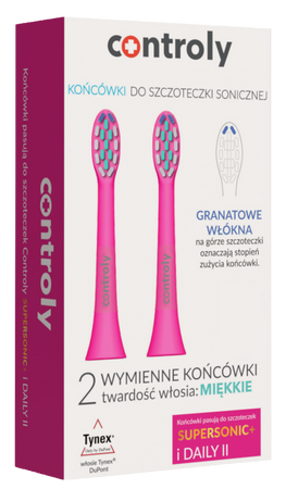 Końcówki miękkie różowe szczoteczki Daily II Supersonic Plus