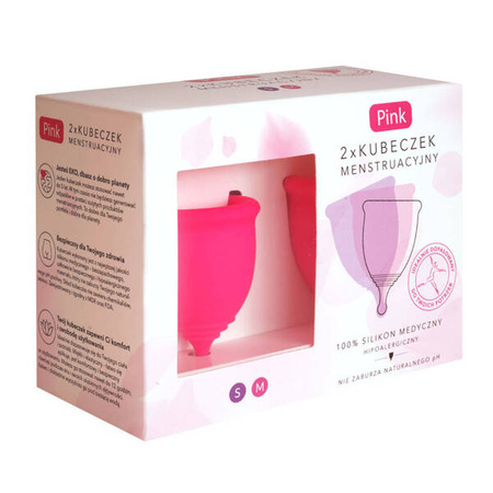 Pink Kubeczek Menstruacyjny DUOPACK (rozmiar S, M) - 2 szt.