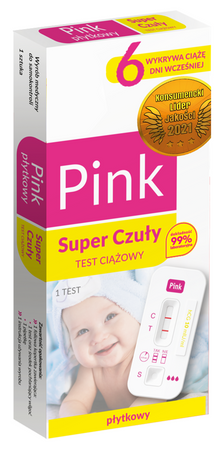 Test Ciążowy PINK Super Czuły płytkowy