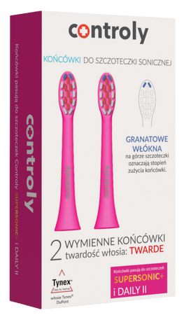 Końcówki twarde różowe szczoteczki Daily II Supersonic Plus