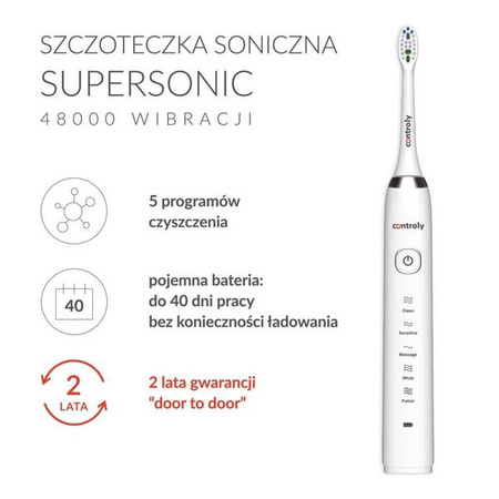 Controly Szczoteczka Supersonic PLUS Biała