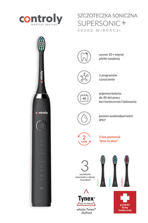 Controly Szczoteczka Supersonic PLUS Czarna
